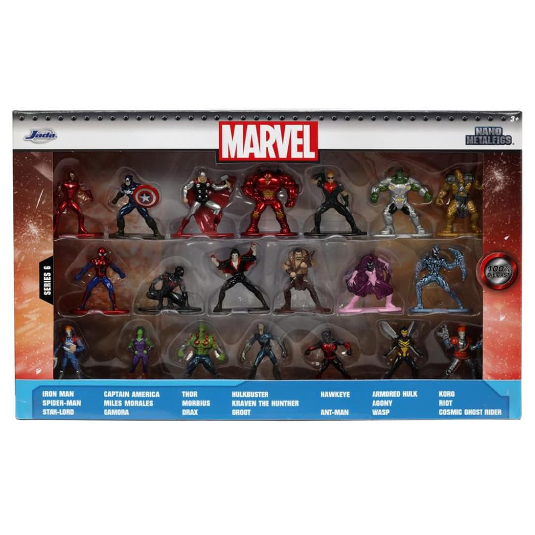 مینی فیگور جادا فلزی سری مارول Marvel کد 30769 مجموعه 18 عددی