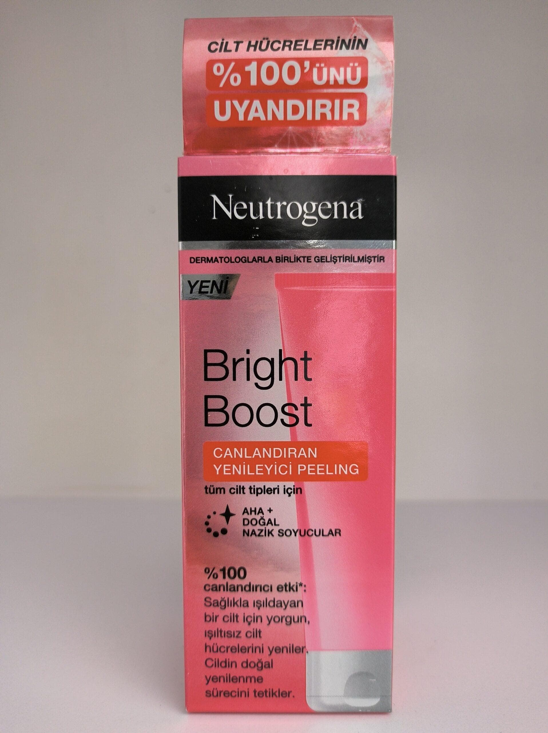 کرم لایه بردار و احیاء کننده نیتروژینا NEUTROGENA مدل برایت بوست Bright Boost حجم 75 میلی — تصویر ۸
