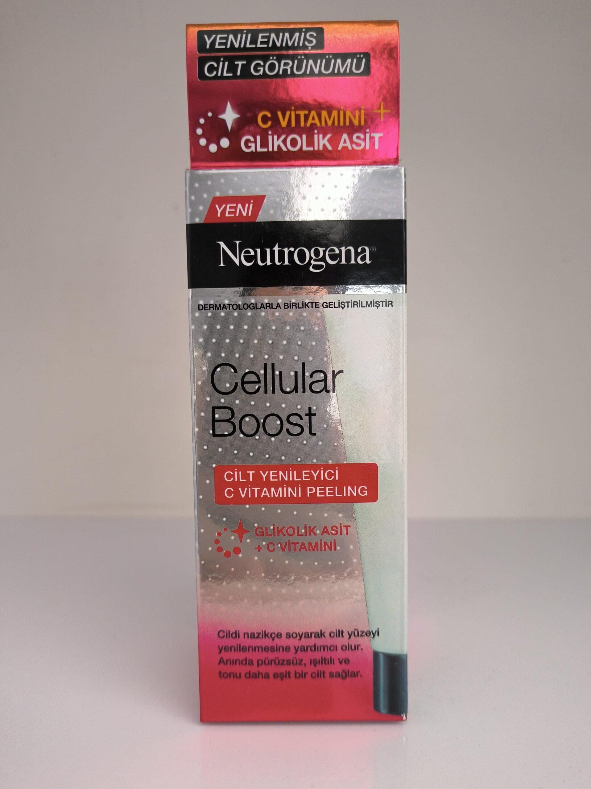 کرم لایه برداری ویتامین C نوتروژینا neutrogena مدل Cellular Boost حجم 75 میلی