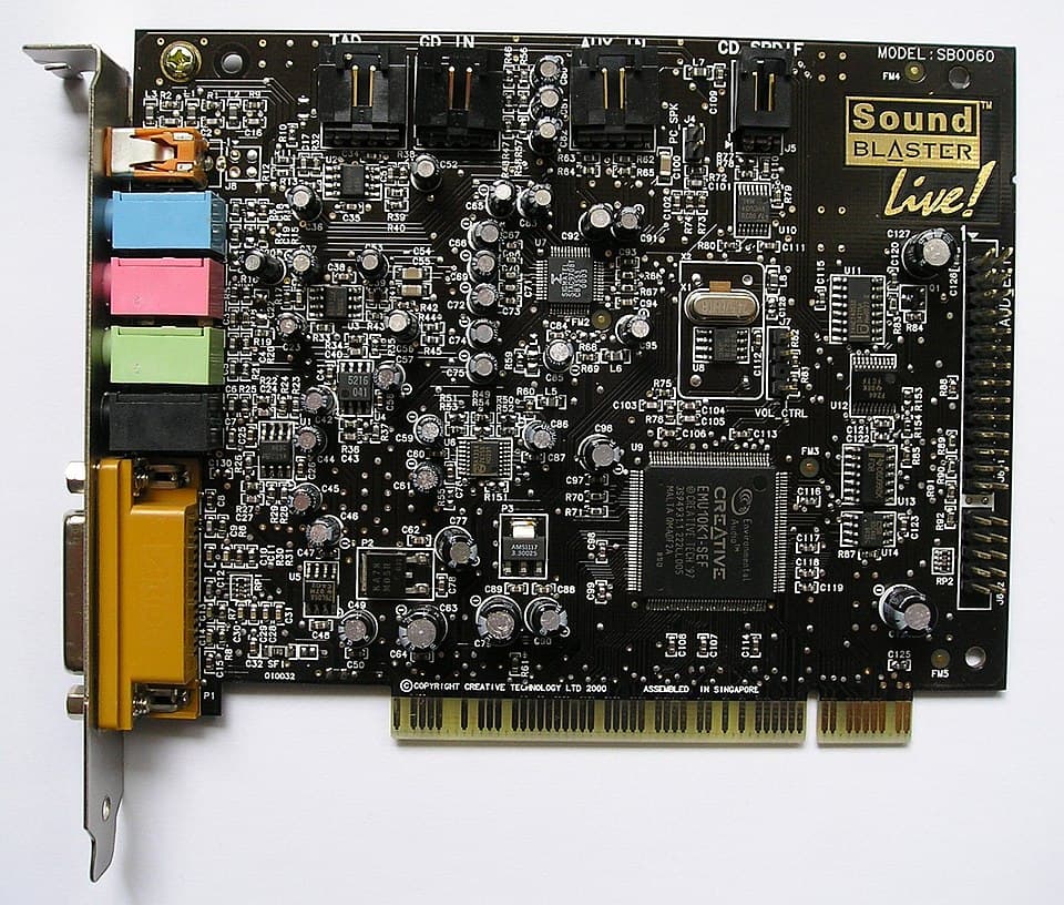 کارت صدا حرفه ای کارکرده استودیو اینترنال کریتیو Creative LIVE 5.1 Sound Blaster SB0060 320kbps encoder — تصویر ۲
