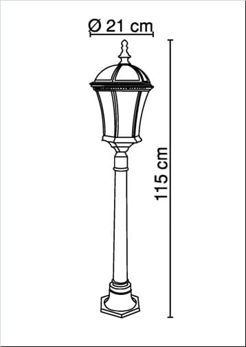 چراغ حیاطی سرلوله globo کد 31563 — تصویر ۳