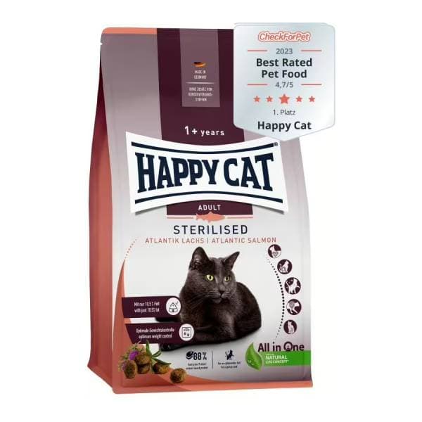 غذای گربه هپی کت عقیم شده با طعم ماهی اتلانتیک (سوپر پریمیوم) – Happy Cat Sterilised Atlantic
