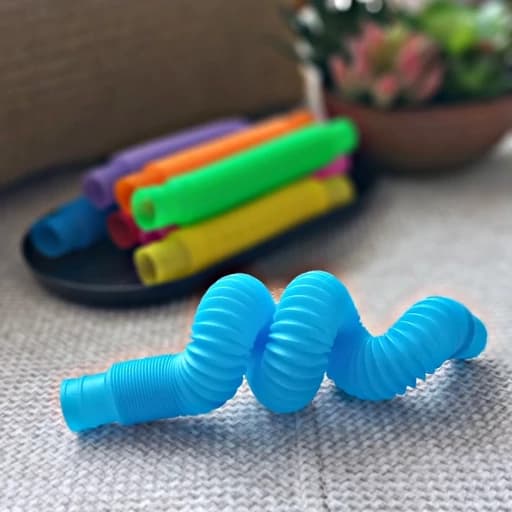 اسباب بازی فیجت لوله حسی بدون چراغدار ضد استرس مناسب تقویت دست ورزی اسباب بازی فکری آموزشی کودک