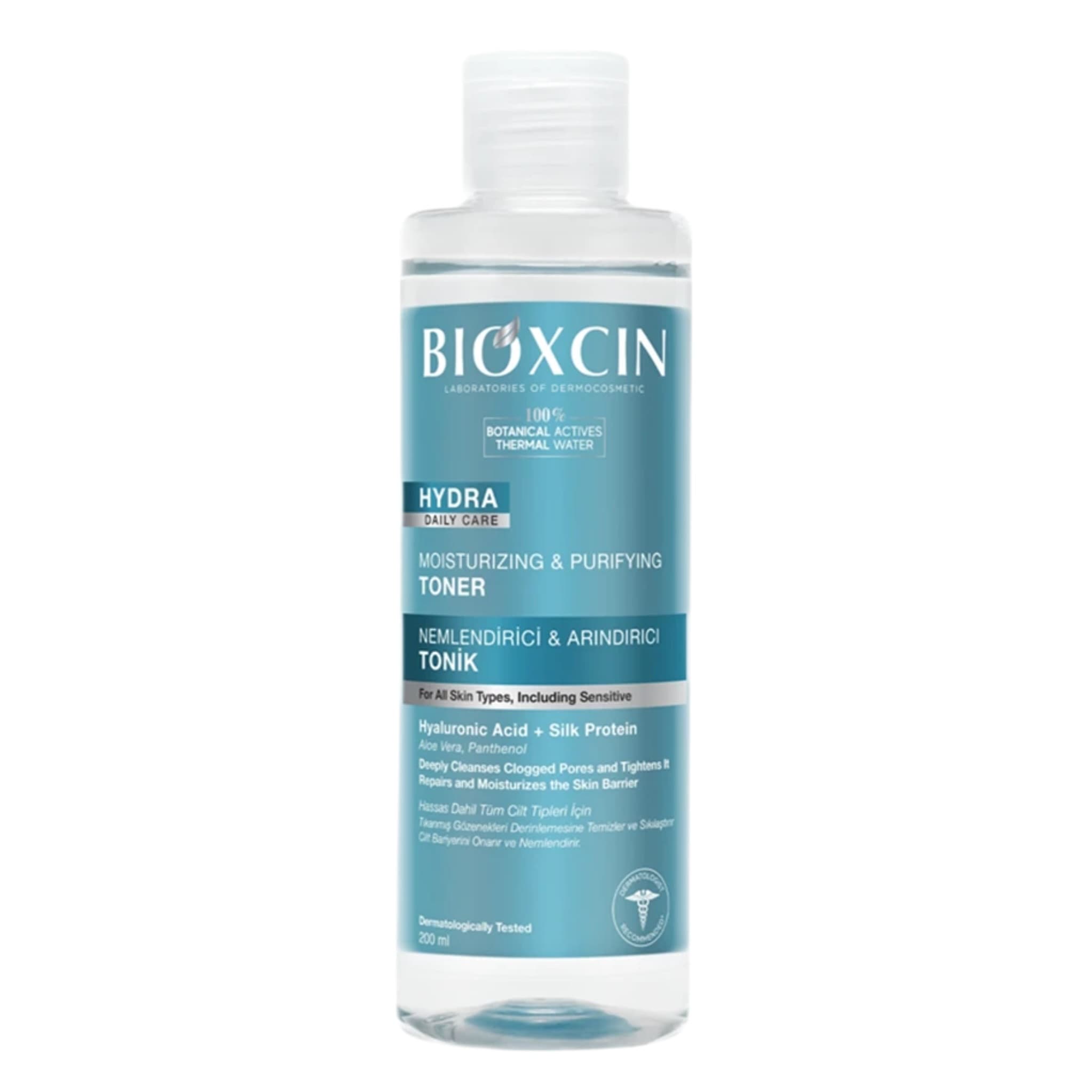 تونر مرطوب‌کننده و پاک‌کننده بیوکسین Bioxcin Hydra | حجم 200 میلی‌لیتر