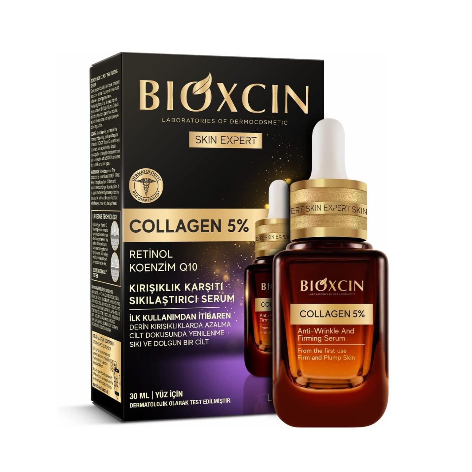 سرم کلاژن بیوکسین Bioxcin – حاوی Q10 ضد چروک و سفت‌کننده | حجم 30 میل
