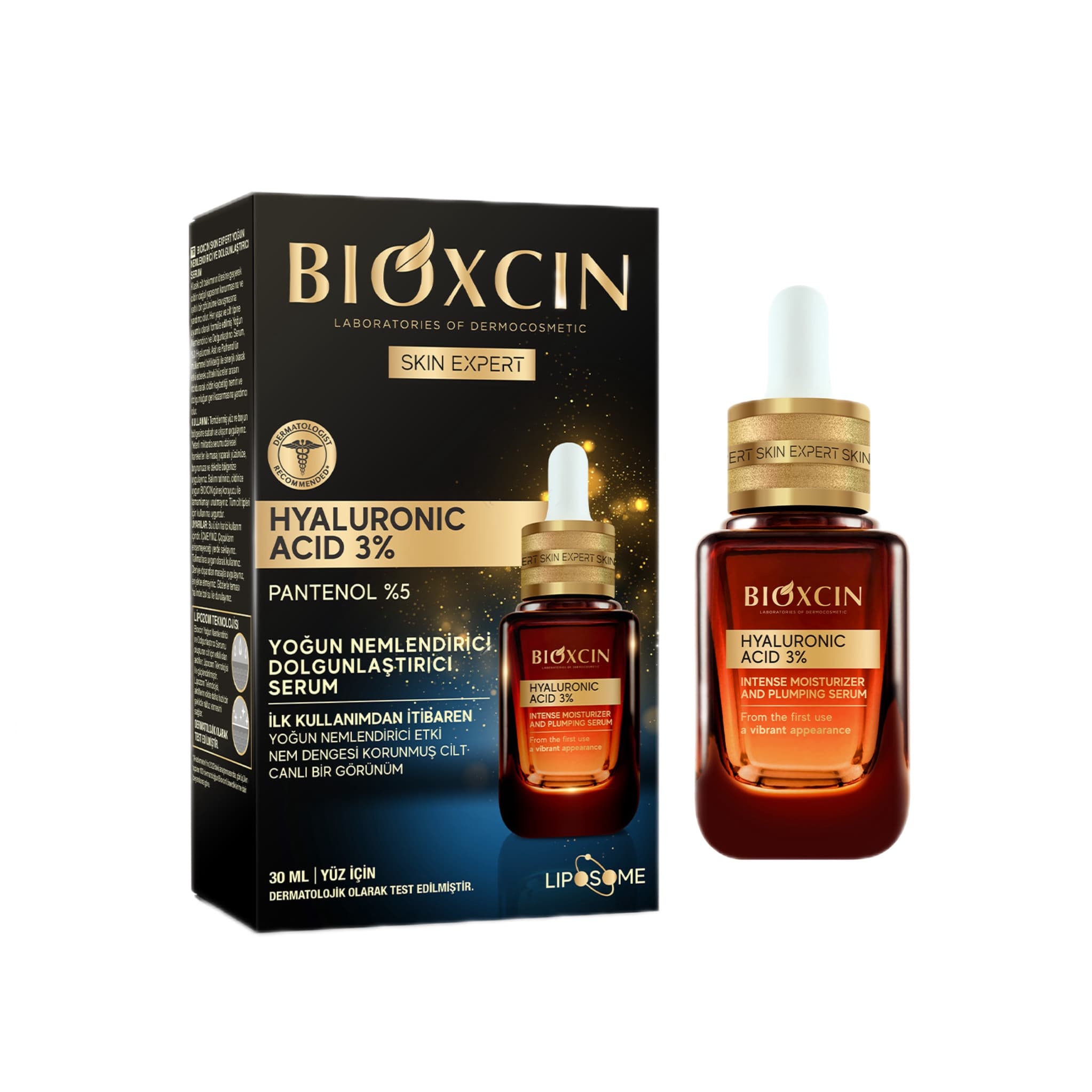 سرم آبرسان بیوکسین Bioxcin – حاوی هیالورونیک اسید ۳٪ | حجم ۳۰ میل