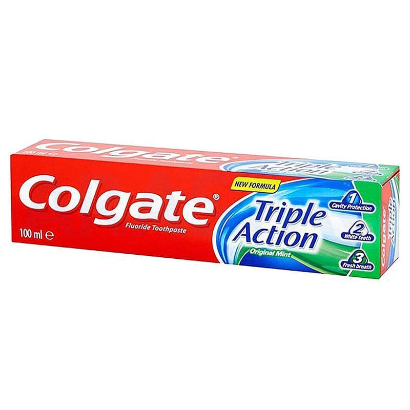 خمیردندان سه‌کاره کلگیت Colgate – رایحه نعناع | حجم 100 میلی‌لیتر