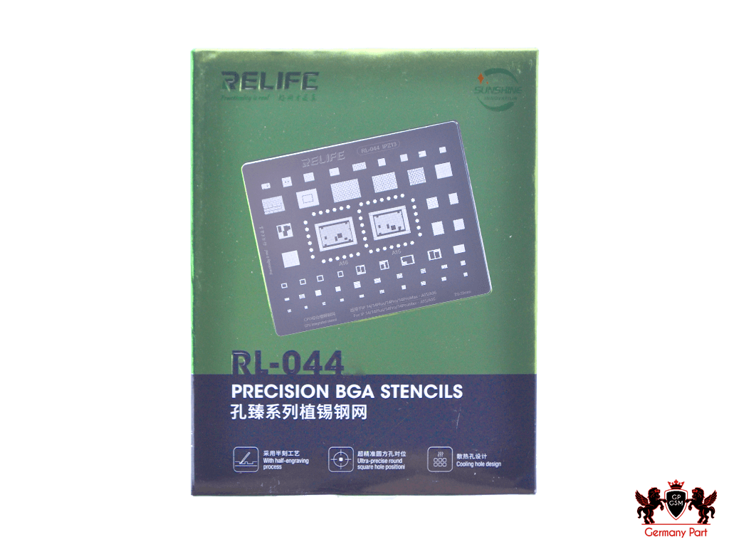 شابلون ای سی تغذیه آیفون-PRECISION BGA STENCLIS RL 044A RELIFE IPZ13 — تصویر ۳