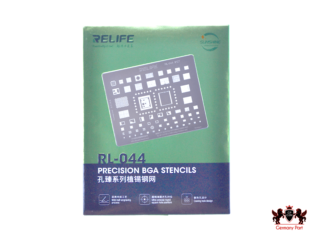 شابلون ای سی تغذیه آیفون-PRECISION BGA STENCLIS RL 044 RELIFE IPZ7 — تصویر ۳