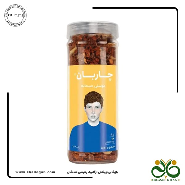 موسلی نوتلا و فندق شیشه ای چاربان 380 گرم — تصویر ۳