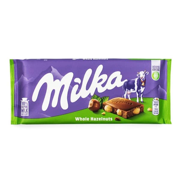 میلکا شکلات فندق درسته 100 گرم