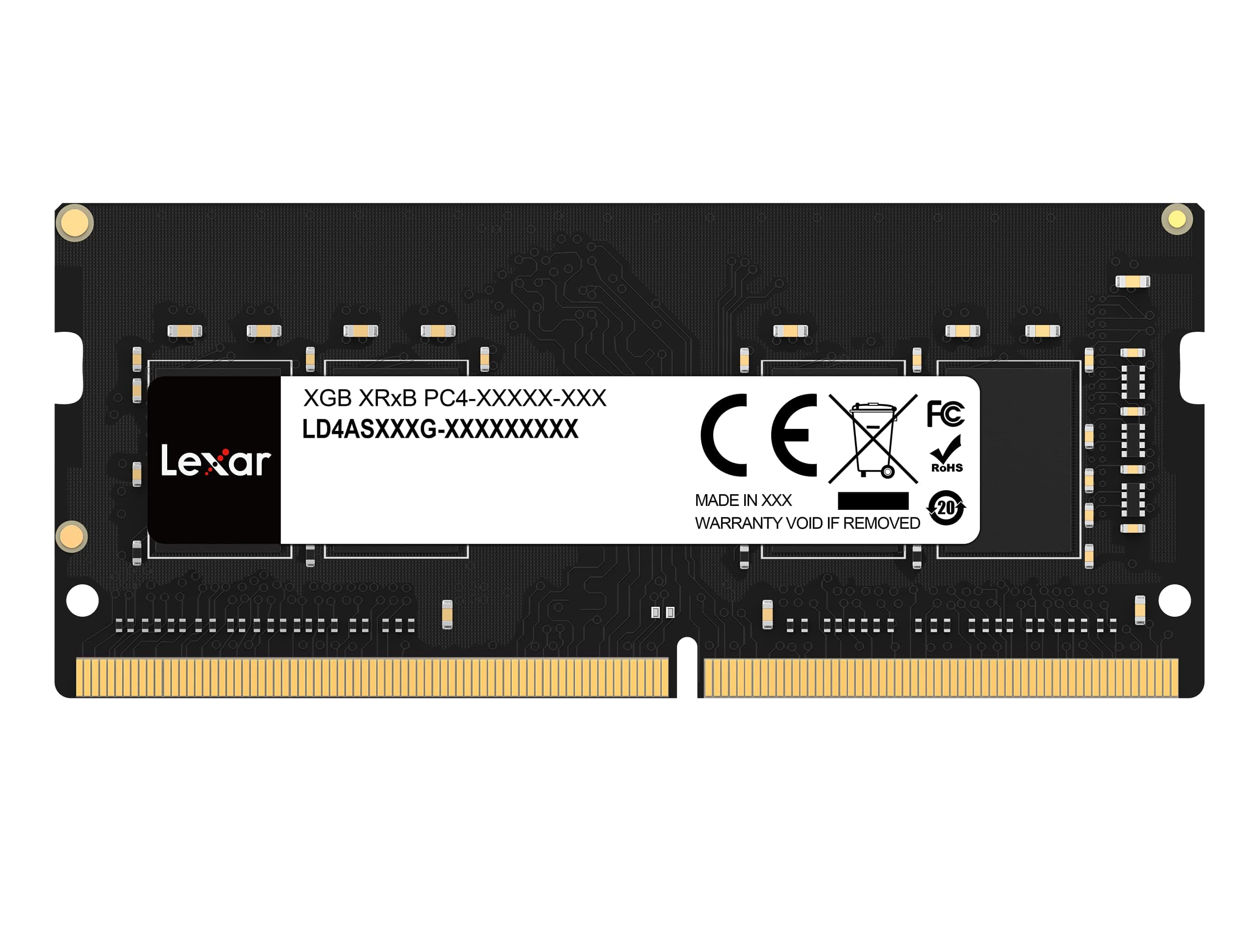 رم لپ‌تاپ DDR5 تک کاناله 5600 مگاهرتز CL46 لکسار مدل 262PIN ظرفیت 16 گیگابایت