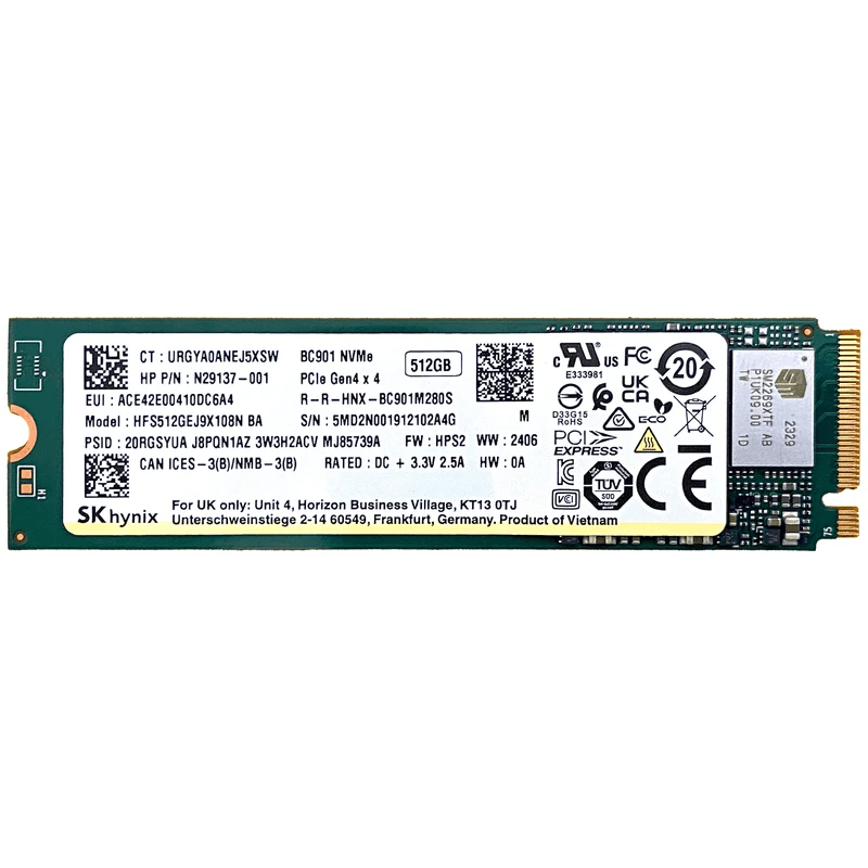SSD اینترنال SK Hynix BC901 NVMe ظرفیت 512 گیگابایت