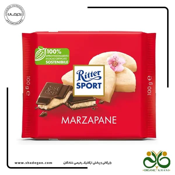 شکلات ریتر اسپرت با طعم مارزیپان | Ritter Sport Marzipan Chocolate — تصویر ۲