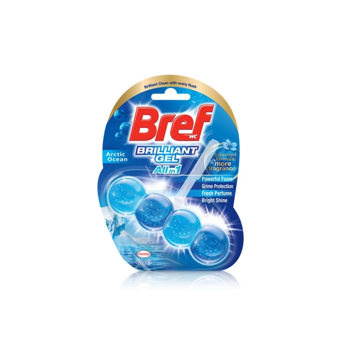 قرص توالت فرنگی ژله‌ای bref با رایحه اقیانوس 4 عددی