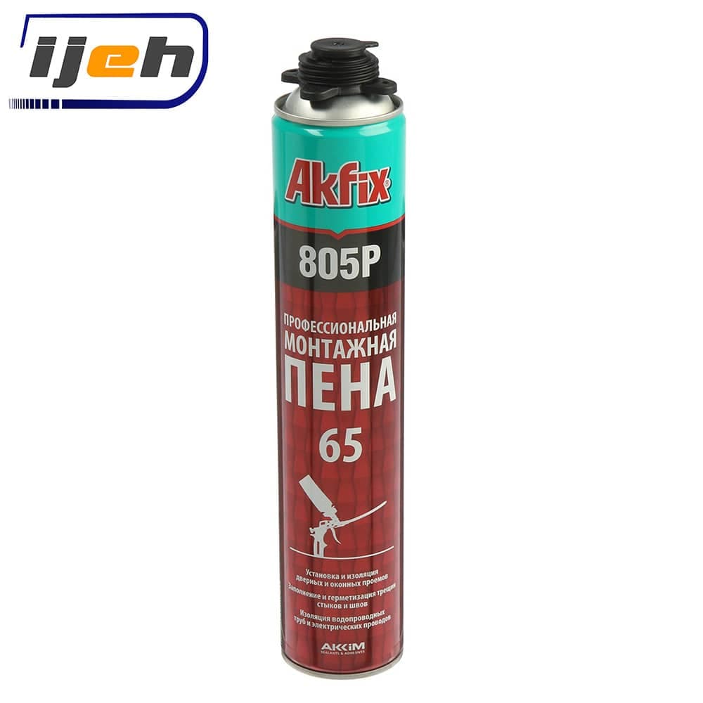 اسپری فوم گانخور پلی اورتان آکفیکس AKFIX Multi Purpose Pu Gun Foam 805P