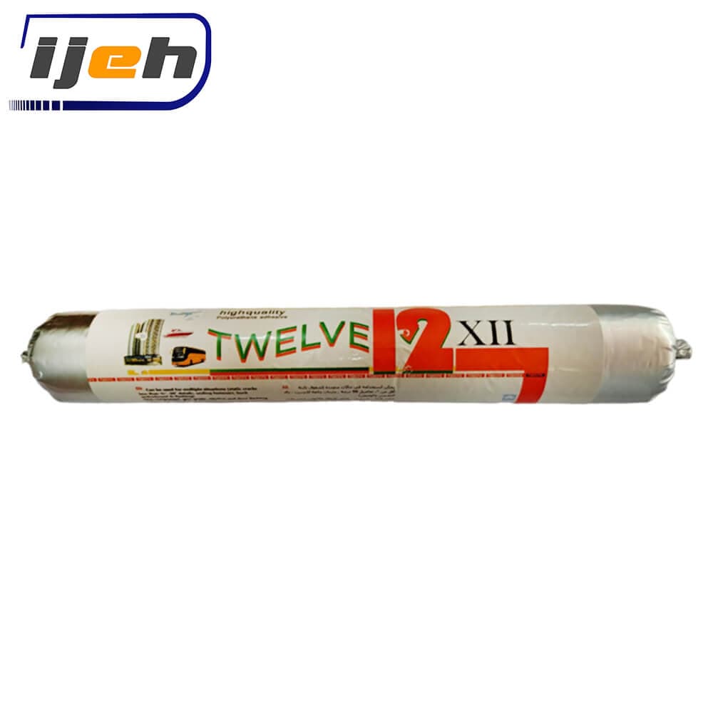 چسب پلی اورتان سوسیسی طوسی توالو TWELVE gray sausage polyurethane adhesive 600ml