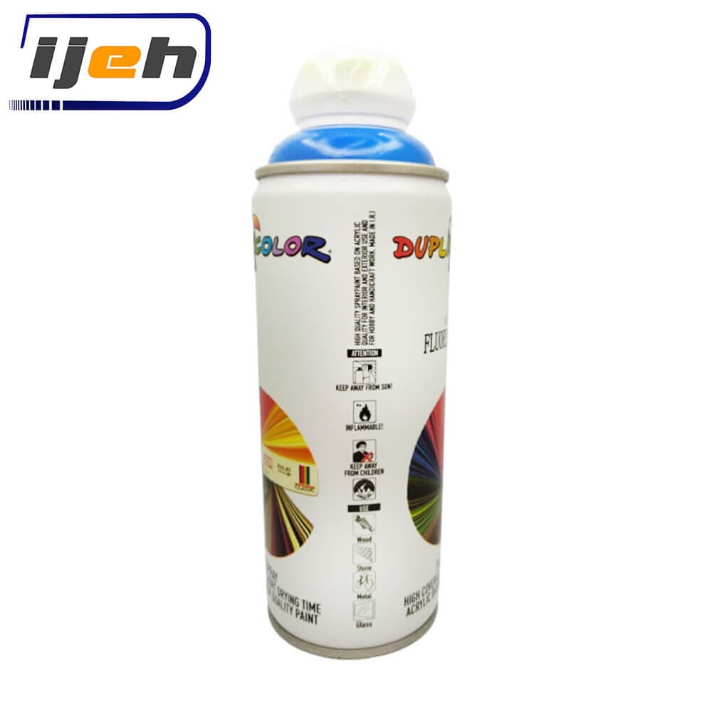 اسپری رنگ آبی فلورسنت دوپلی کالر blue fluorescent paint spray 400ml — تصویر ۱۱