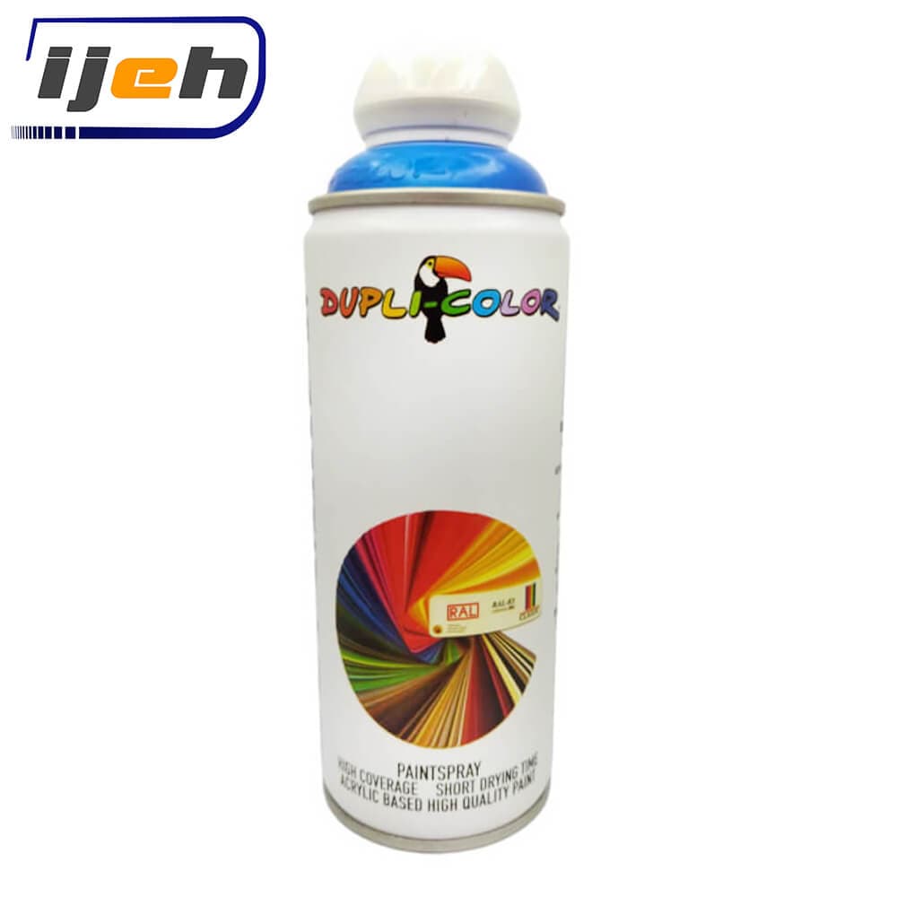 اسپری رنگ آبی فلورسنت دوپلی کالر blue fluorescent paint spray 400ml — تصویر ۵