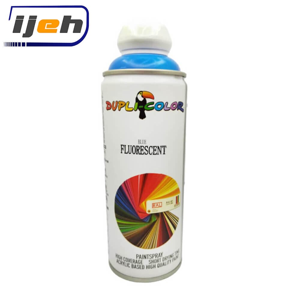 اسپری رنگ آبی فلورسنت دوپلی کالر blue fluorescent paint spray 400ml — تصویر ۲