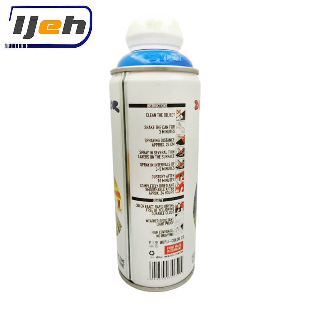 اسپری رنگ آبی فلورسنت دوپلی کالر blue fluorescent paint spray 400ml — تصویر ۴
