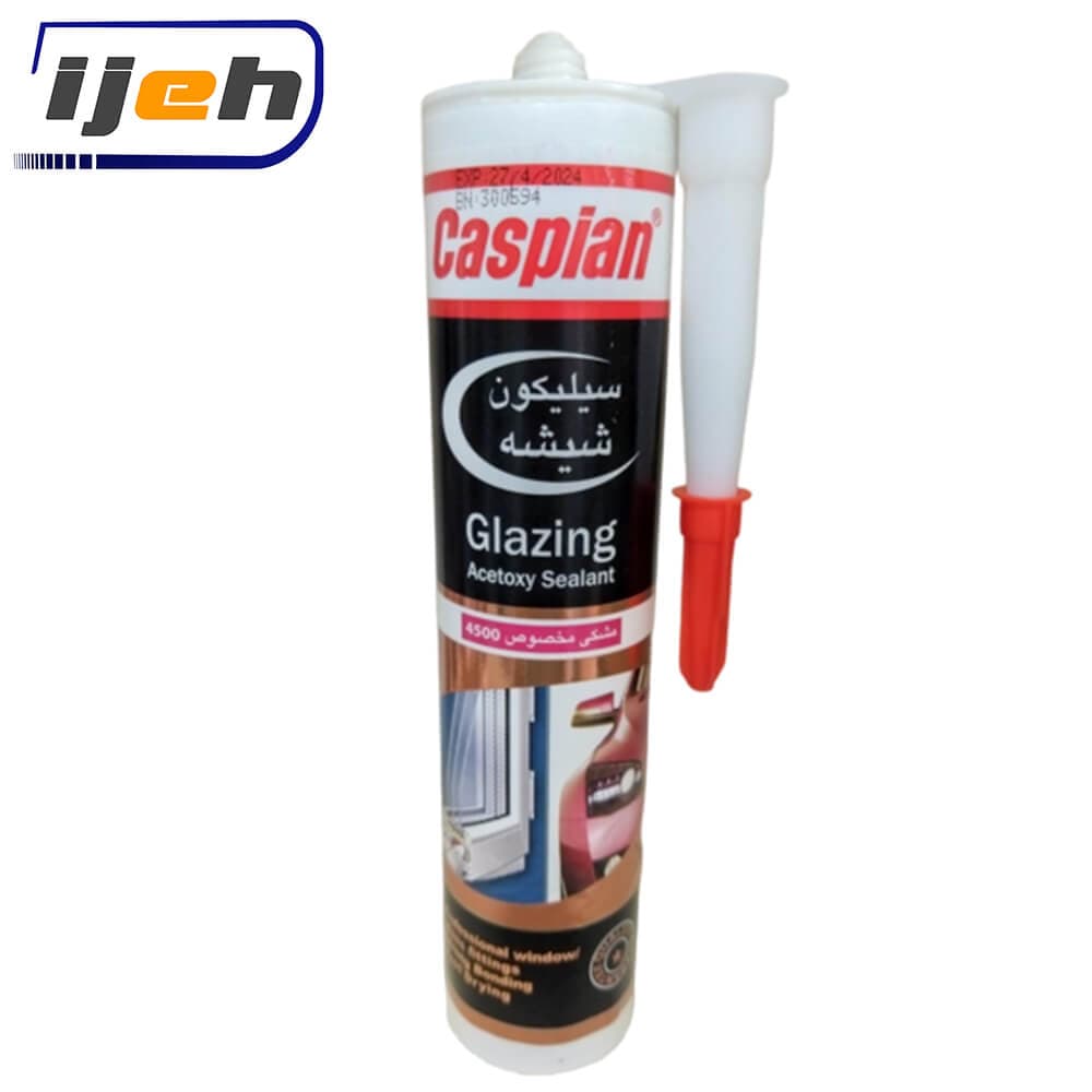 چسب سیلیکون مشکی کاسپین – سیلیکون شیشه استوکسی 300 میلی لیتر Caspian Glazing Acetoxy Sealant