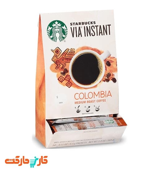قهوه فوری کلمبیا استارباکس 50 عددی STARBUCKS Colombia