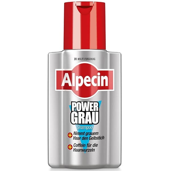 شامپو پاورگری آلپسین مناسب موهای خاکستری و سفید Alpecin Power Grey Shampoo
