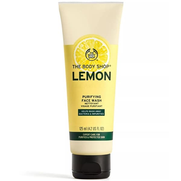 ژل شستشو پوست چرب لیمو بادی شاپ کوچک کننده و تصفیه منافذ حاوی ویتامین سی انواع پوست THE BODY SHOP Lemon Purifying Face Wash