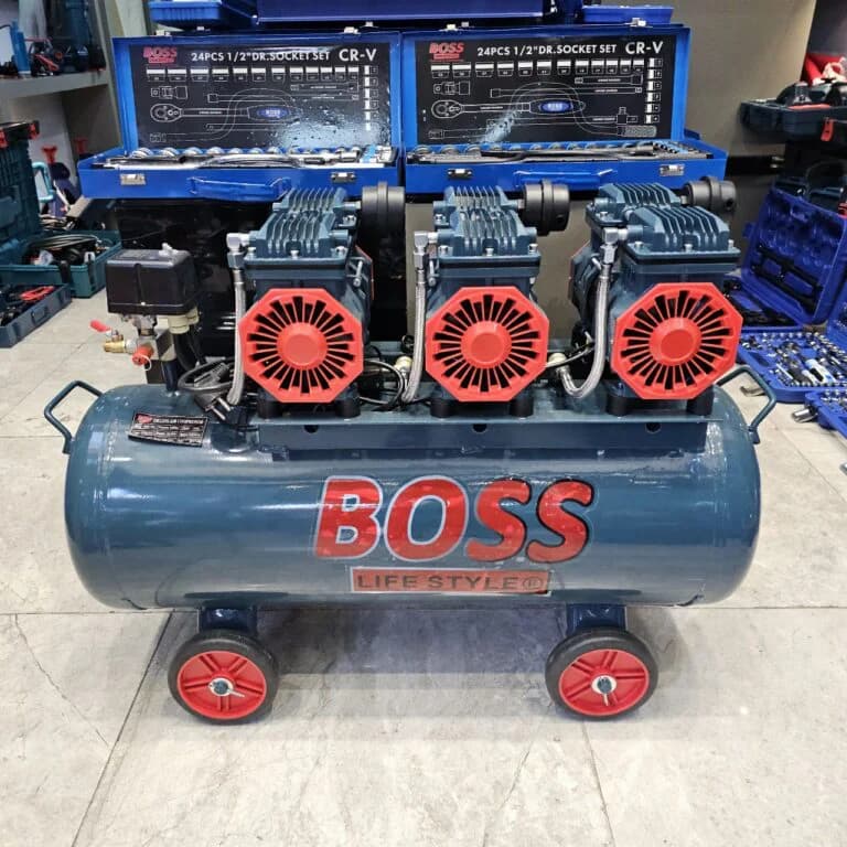 کمپرسور ۱۰۰ لیتر سه موتور بی صدا(سایلنت) باس مدل 100L — تصویر ۲