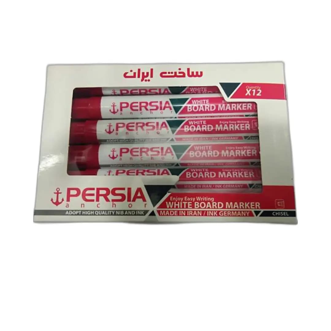 ماژیک وایت برد قرمز سر تخت پرشیا بسته 12 عددی ( 201 ) — تصویر ۹