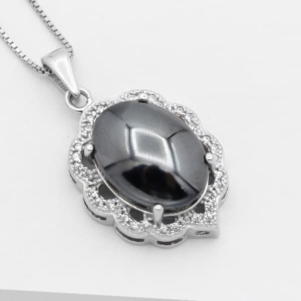 گردنبند حدید صینی زنانه نقره طرح آرزو + حکاکی — تصویر ۱۱