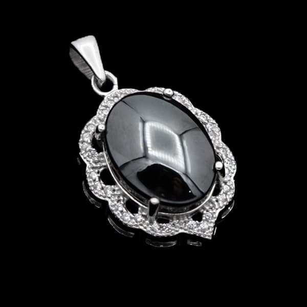 گردنبند حدید صینی زنانه نقره طرح آرزو + حکاکی — تصویر ۲