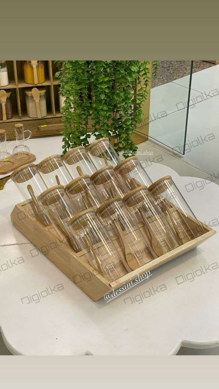 جا ادویه پیرکس 12 تایی با استند دو حالته — تصویر ۹
