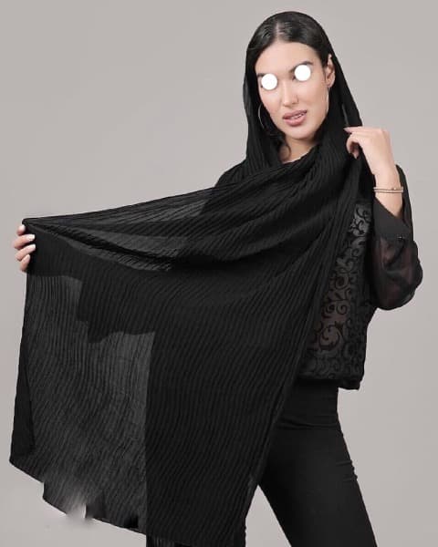 شال پلیسه حریر S444 — تصویر ۶