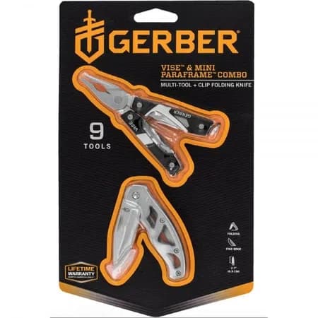 مجموعه چاقو تاشو و مولتی تولز گربر Gerber Paraframe Mini + Vise — تصویر ۲