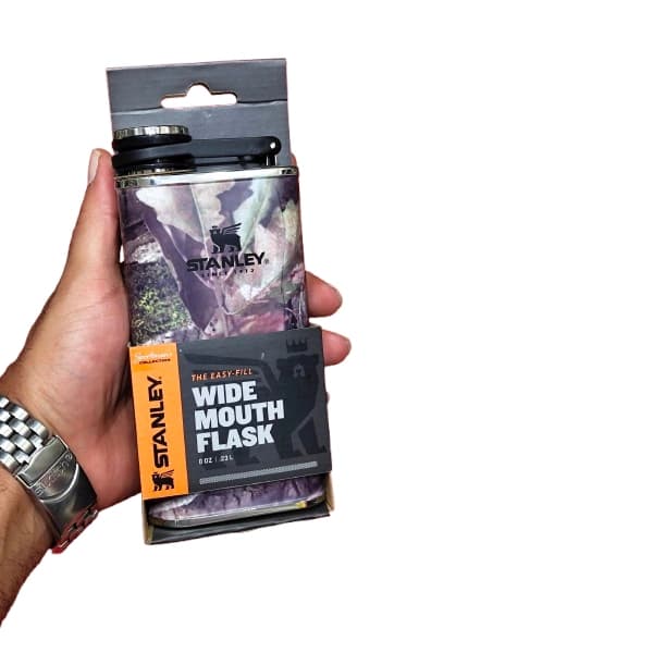 قمقمه کتابی استنلی طرح استتار Stanley Wide Mouth Flask Mossy OAK 230 CC — تصویر ۶
