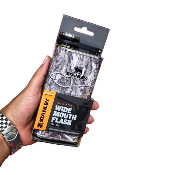 قمقمه کتابی استنلی طرح استتار Stanley Wide Mouth Flask Mossy OAK 230 CC — تصویر ۴