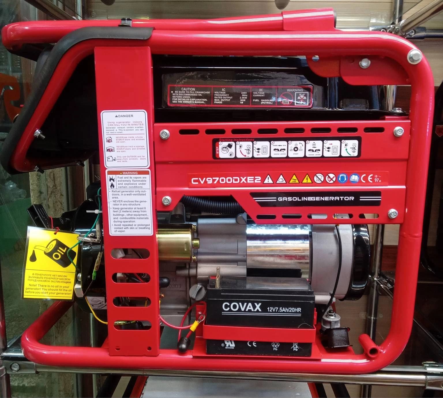 موتور برق بنزینی 3.5 کیلو وات کواکس CV9700DXE2 — تصویر ۳
