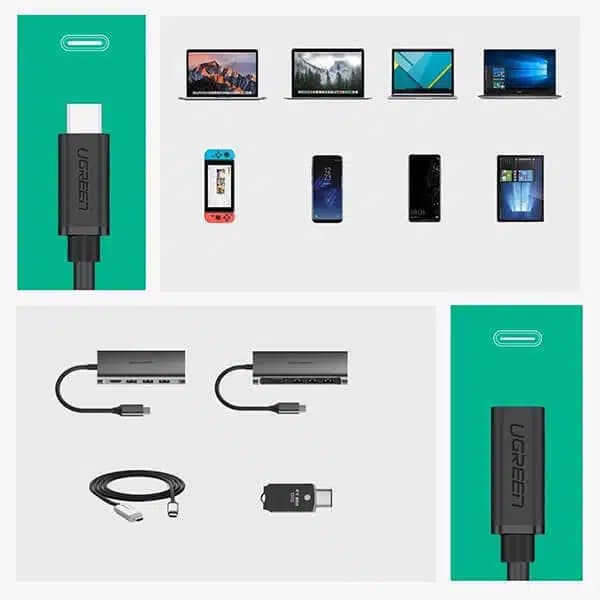 کابل افزایش طول (Extension) USB-C یوگرین مدل Ugreen ED008-40574 طول 0.5 متر — تصویر ۵