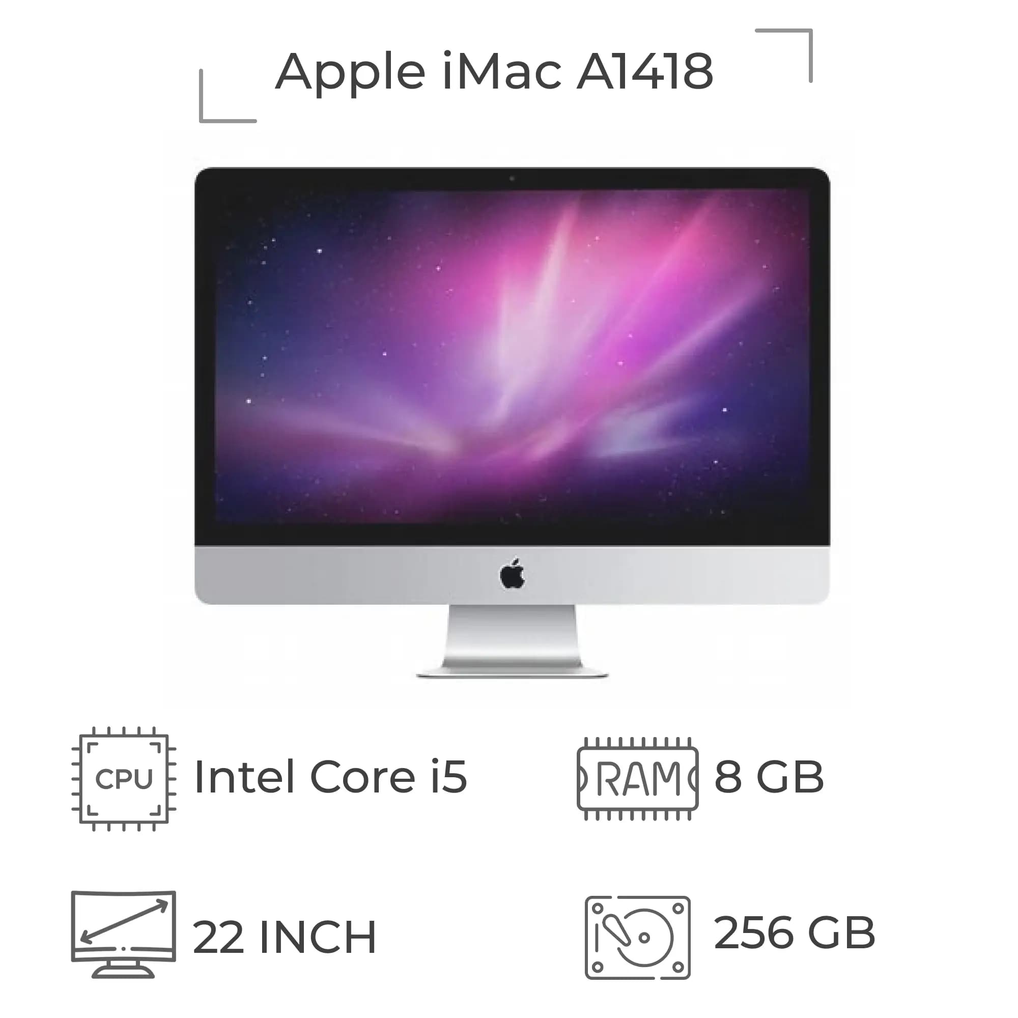 آل این وان استوک اپل مدل iMac A1418 پردازنده Core i5 با ۸ گیگابایت رم و ۱ ترابایت حافظه HDD — تصویر ۸