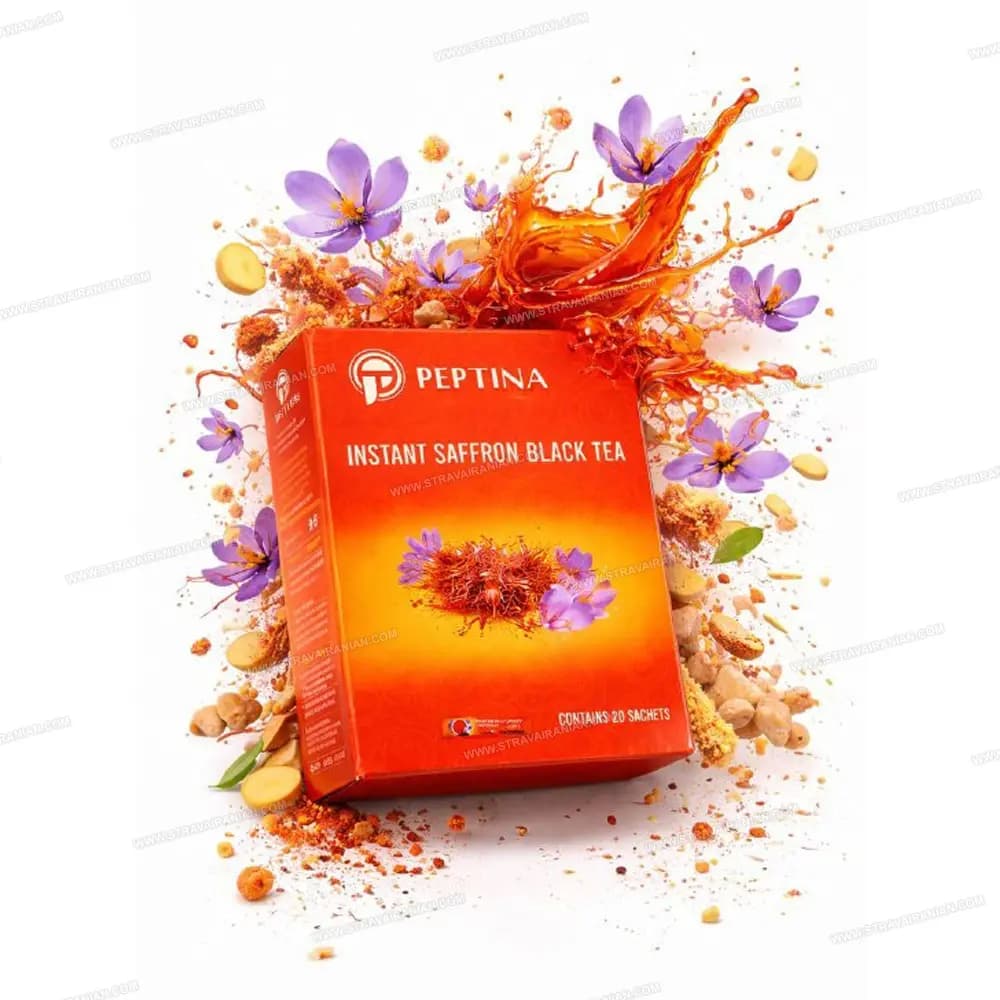 پودر چای مرغوب سیاه و سرگل زعفرانی فوری ۲۰ ساشه ای پپتینا با بهترین قیمت + خرید آنلاین