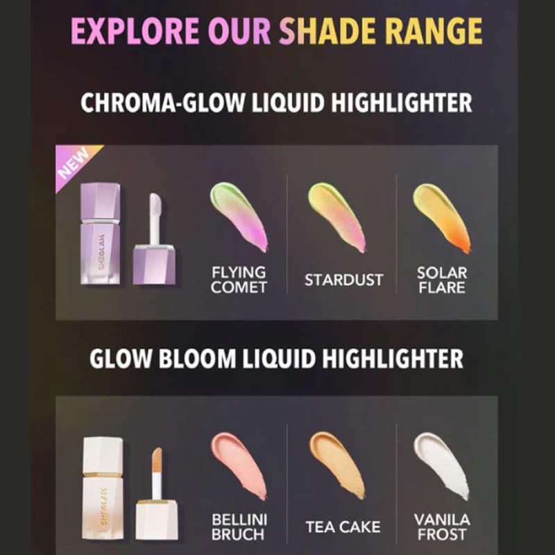 هایلایتر مایع کروم مدل Chroma-Glow Bloom — تصویر ۵