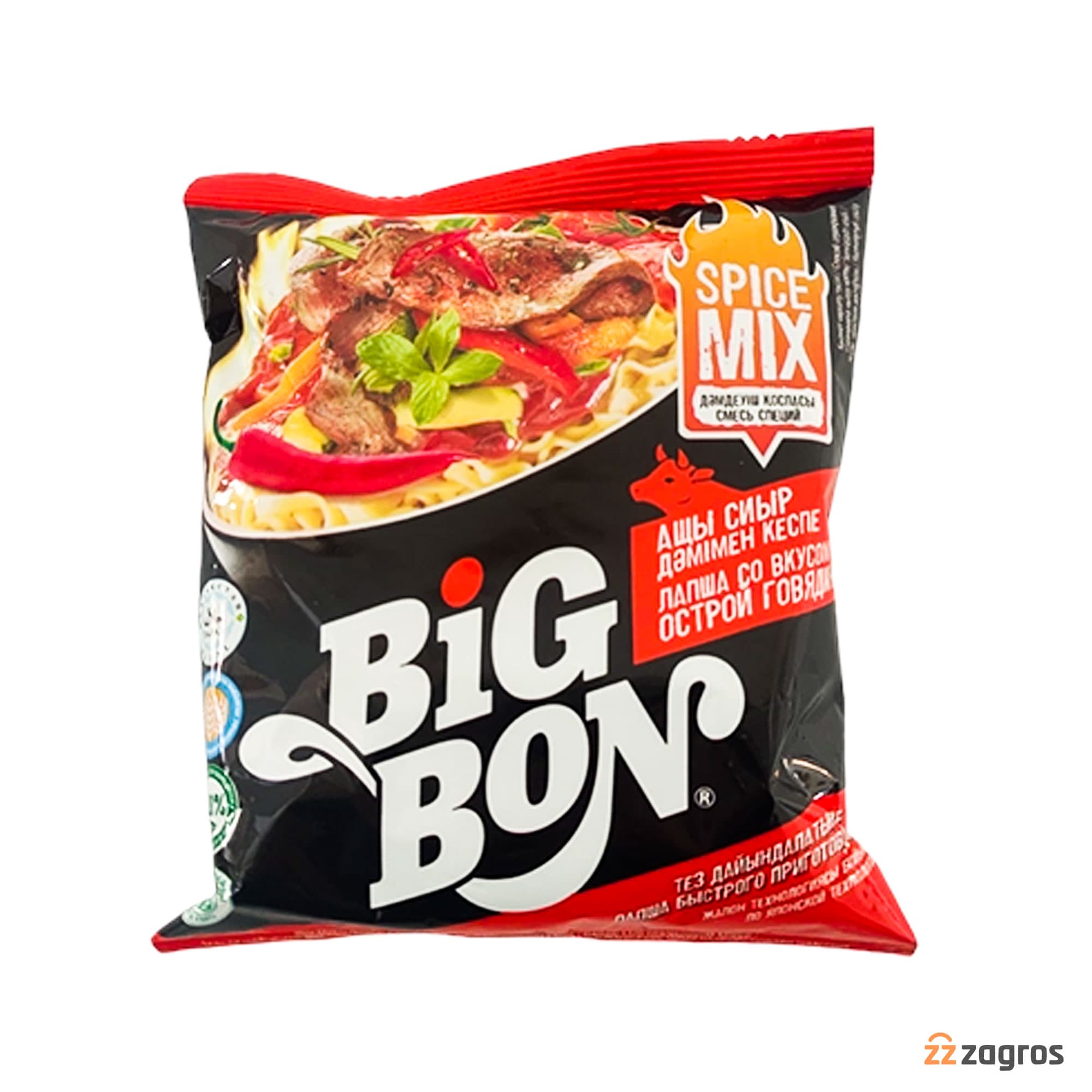 نودل بیگ بون Big Bon با طعم گوشت گاو تند 75 گرم
