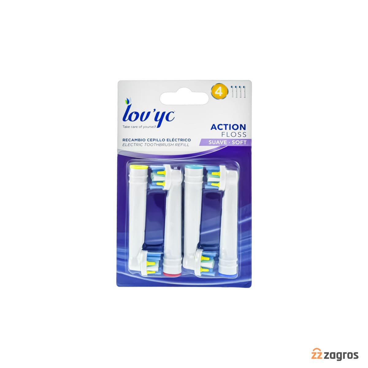 سری یدک مسواک برقی لاویک مدل Action Floss بسته 4 عددی — تصویر ۷