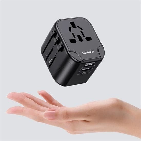 شارژر دیواری Usams CC173 T55 12W Dual Usb Universal Travel Charger — تصویر ۴