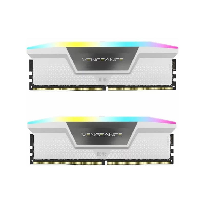 رم کورسیر Corsair VENGEANCE RGB 32GB 16GBx2 DDR5 6400MHz White CL36