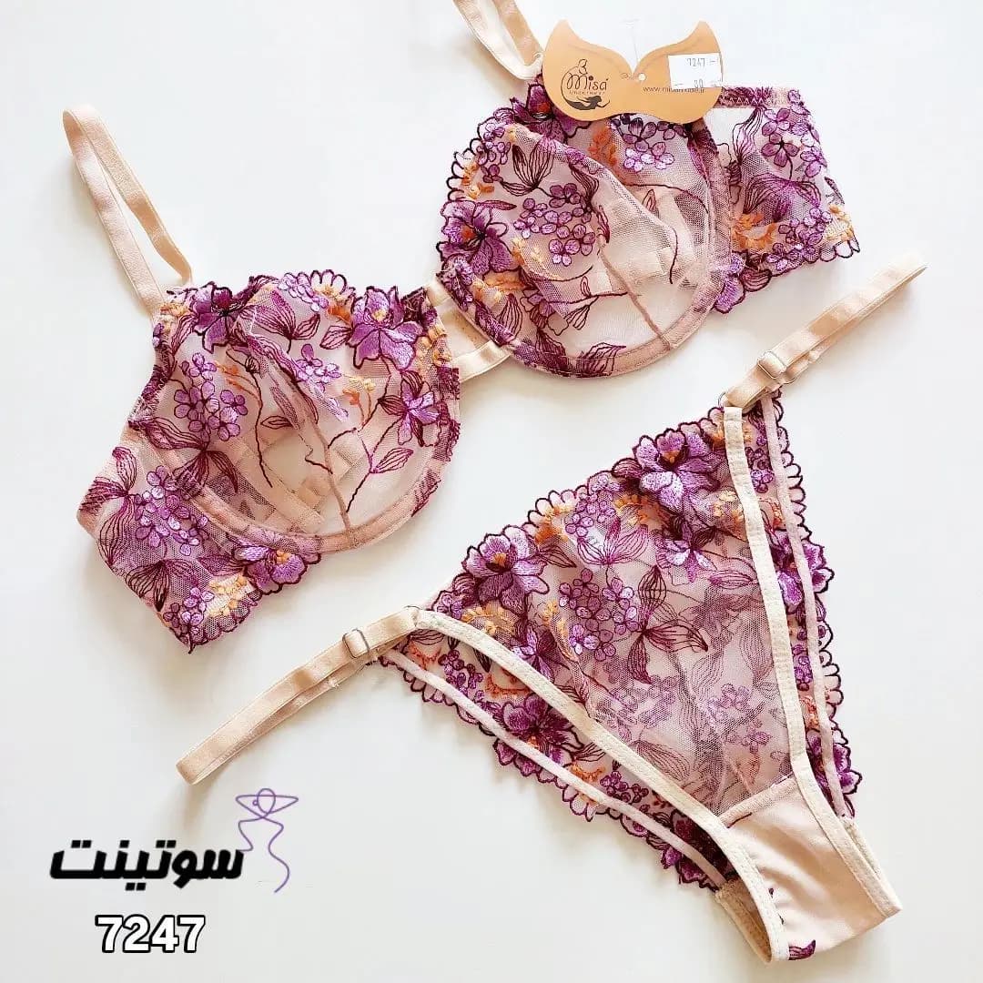ست لباس زیر توری طرح دار فانتزی 7247 — تصویر ۷