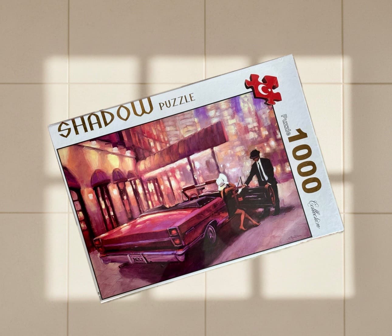 پازل 1000 قطعه برند SHADOW طرح دو زوج در ماشین