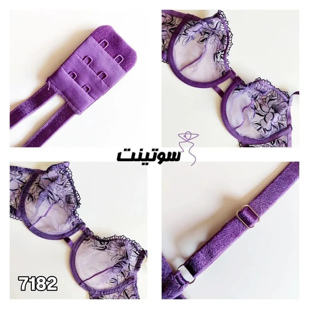 ست لباس زیر زنانه توری فانتزی کد 7182 — تصویر ۱۰